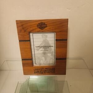 Vintage Wooden Harley Davidson 3.5x5 Picture Frame